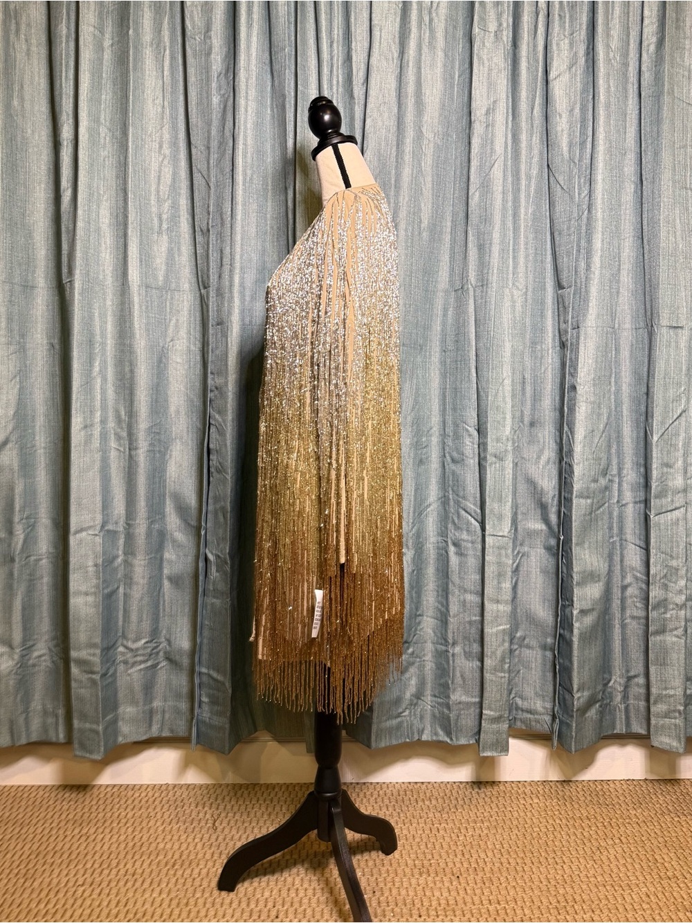 ASOS Champagne embellishment Slip Dress - Picture 4 of 7